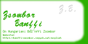 zsombor banffi business card